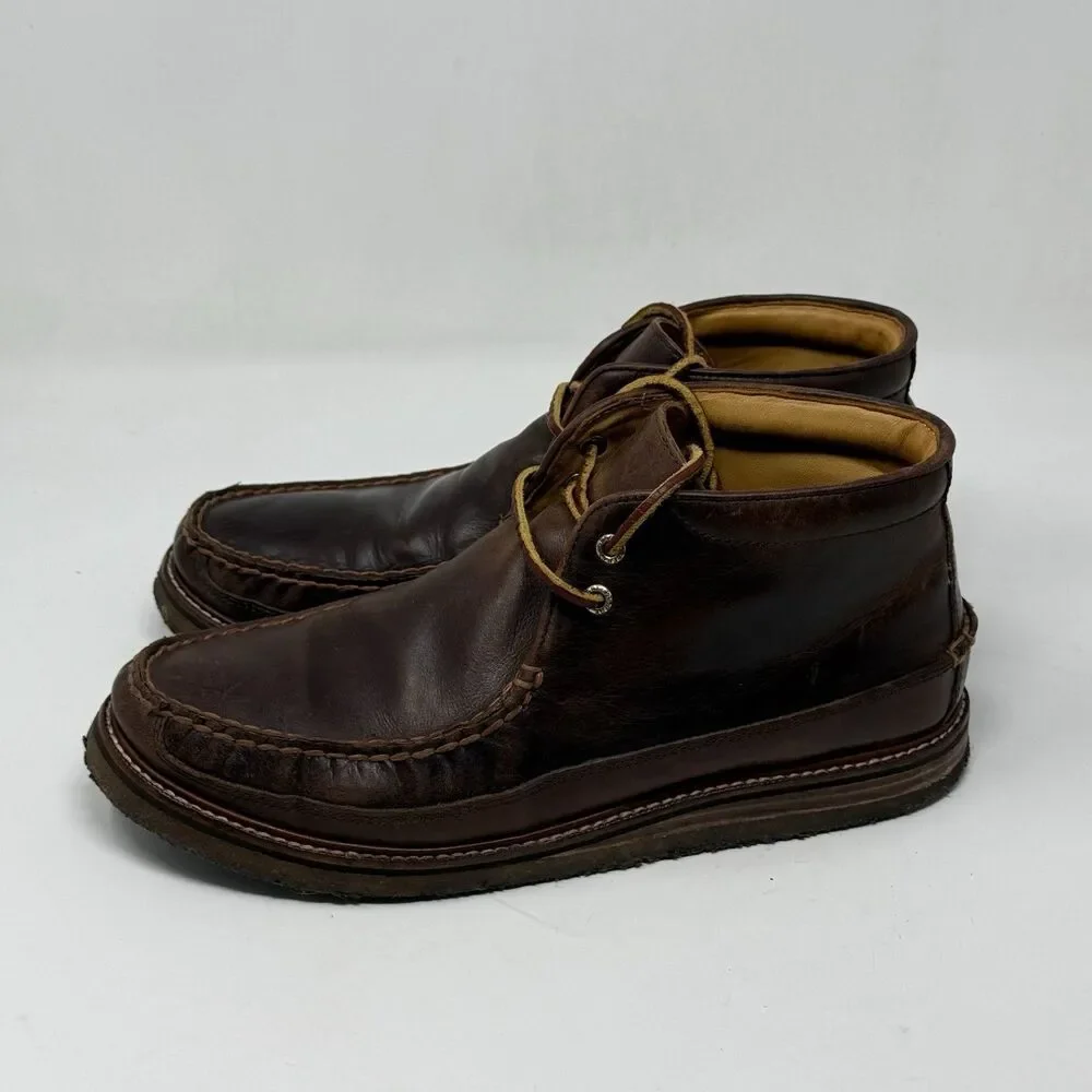 Sperry Gold Cup Chukka Boots Mens 11 M Brown Leather Crepe Sole Preppy Urban